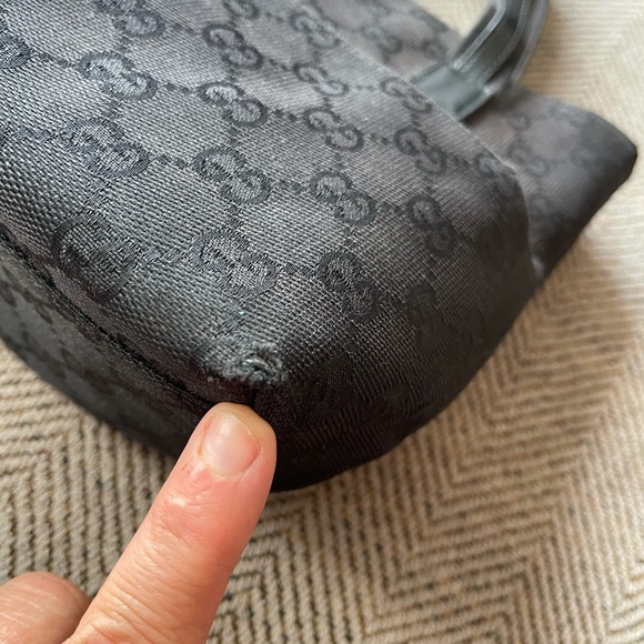 Authentic/Vintage Gucci Black fabric bucket bag - Picture 9 of 9